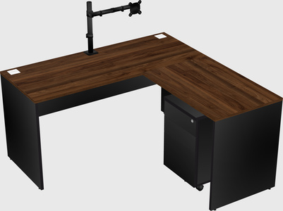 L-shaped office desk