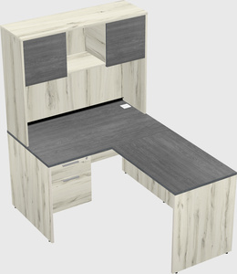 L-shaped office desk