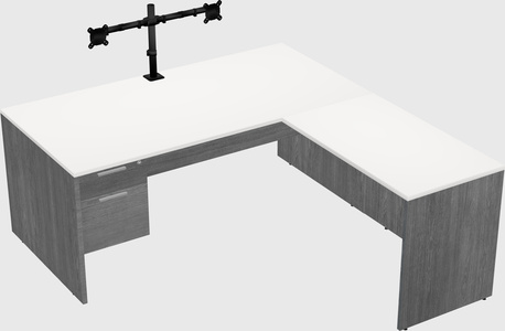 L-shaped office desk