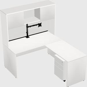 L-shaped office desk