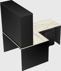 L-shaped office desk