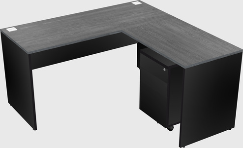 L-shaped office desk