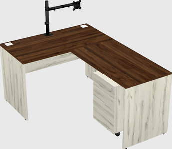 L-shaped office desk