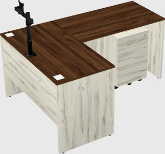 L-shaped office desk