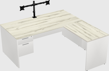 L-shaped office desk