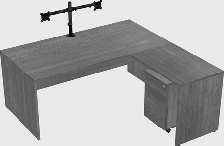 L-shaped office desk