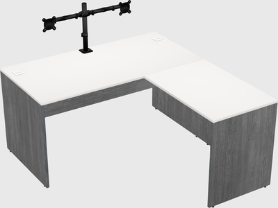L-shaped office desk