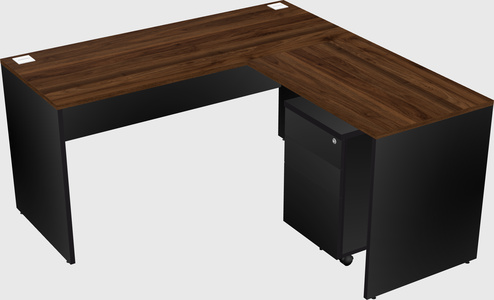 L-shaped office desk