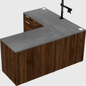 L-shaped office desk
