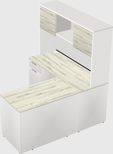 L-shaped office desk