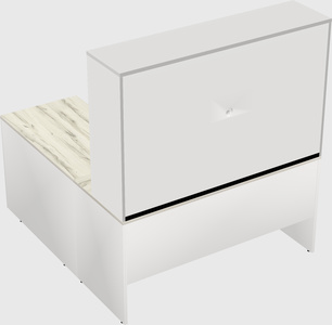 L-shaped office desk