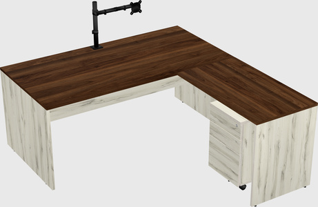 L-shaped office desk
