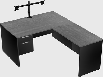 L-shaped office desk