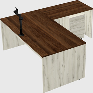 L-shaped office desk