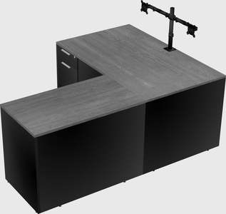 L-shaped office desk