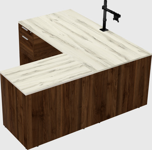 L-shaped office desk