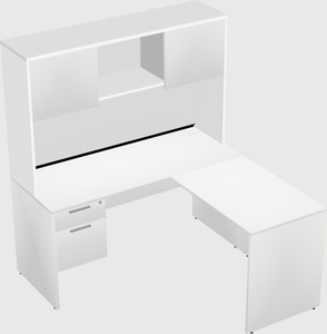 L-shaped office desk