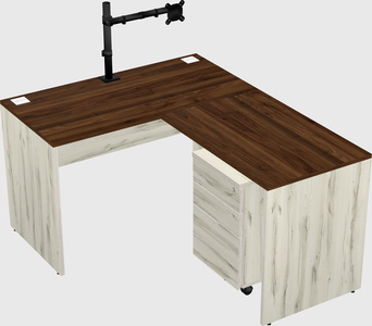 L-shaped office desk