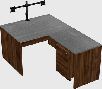 L-shaped office desk