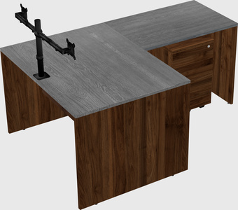 L-shaped office desk