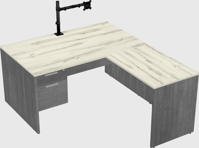 L-shaped office desk