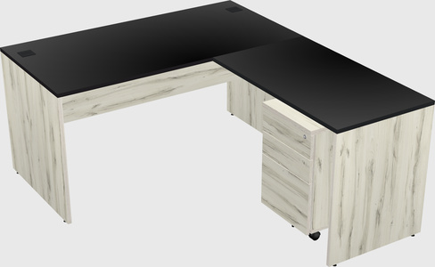 L-shaped office desk