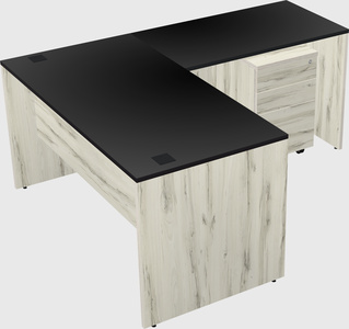 L-shaped office desk