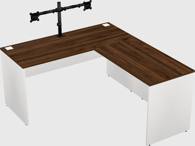 L-shaped office desk