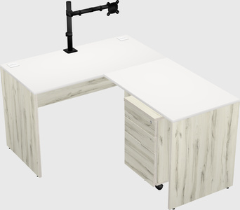 L-shaped office desk