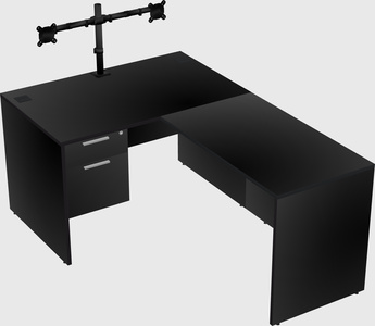 L-shaped office desk