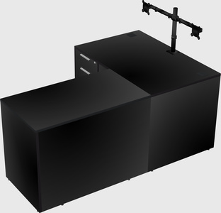 L-shaped office desk