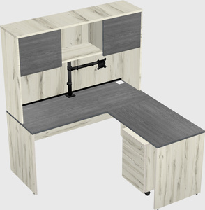 L-shaped office desk