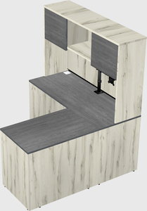 L-shaped office desk