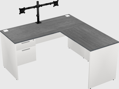 L-shaped office desk