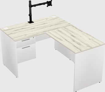 L-shaped office desk
