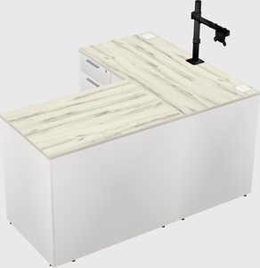 L-shaped office desk