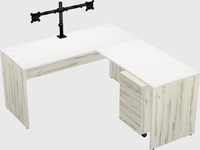 L-shaped office desk