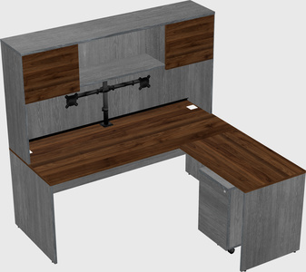 L-shaped office desk