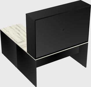 L-shaped office desk