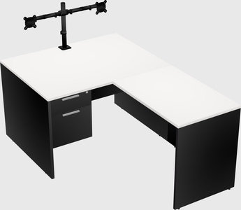 L-shaped office desk