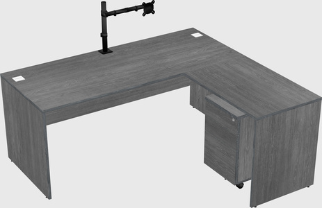 L-shaped office desk