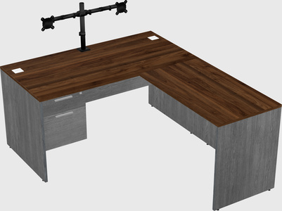 L-shaped office desk
