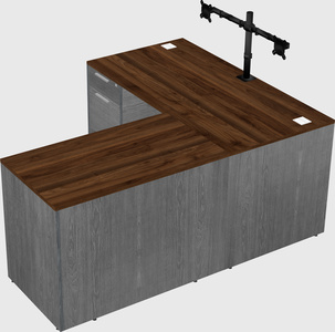 L-shaped office desk