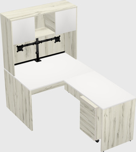 L-shaped office desk