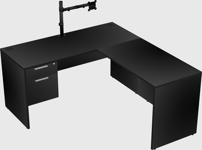 L-shaped office desk