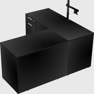 L-shaped office desk