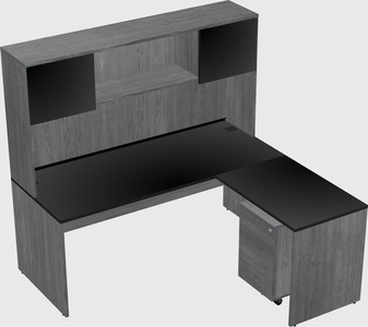 L-shaped office desk
