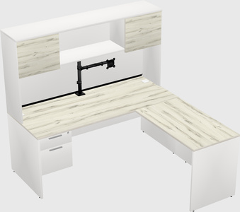 L-shaped office desk
