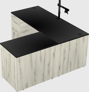 L-shaped office desk