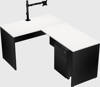 L-shaped office desk